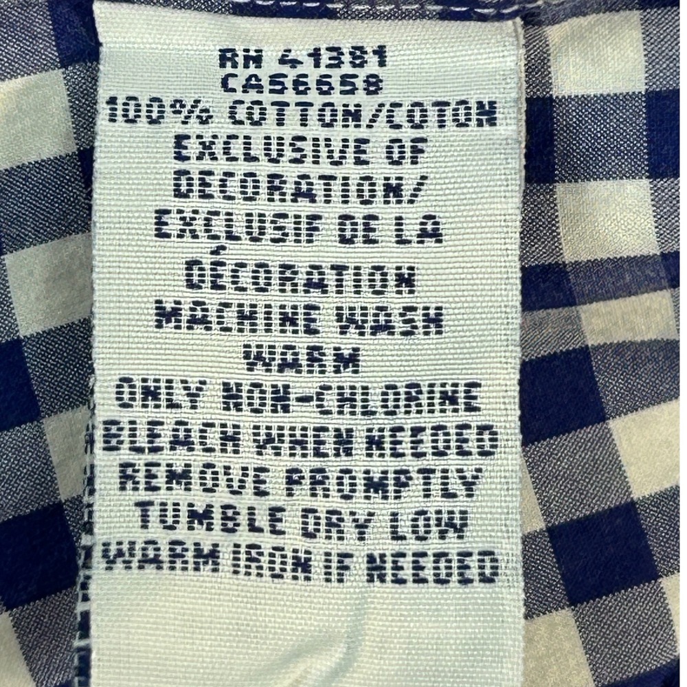 Polo Ralph Lauren Mens XL Button Down Shirt Blue White Gingham Check Pony Cotton - Picture 7 of 8